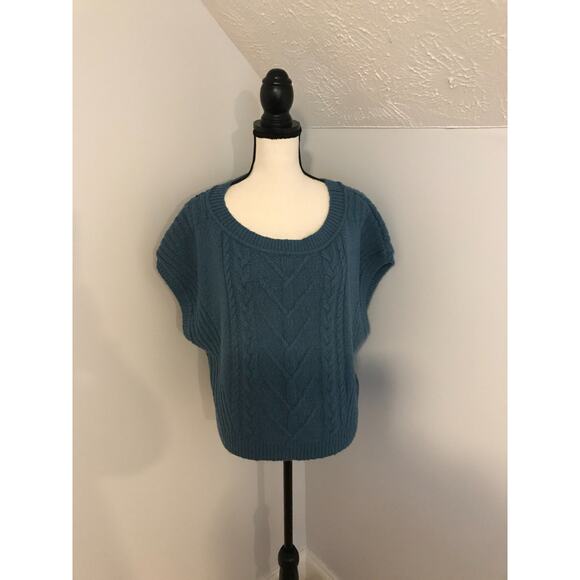 Anthropologie Pilcro Oversized Cable-Knit Sweater Tee - Size Medium - Picture 2 of 9